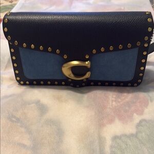 Coach Black and Blue Studded Women's Bag